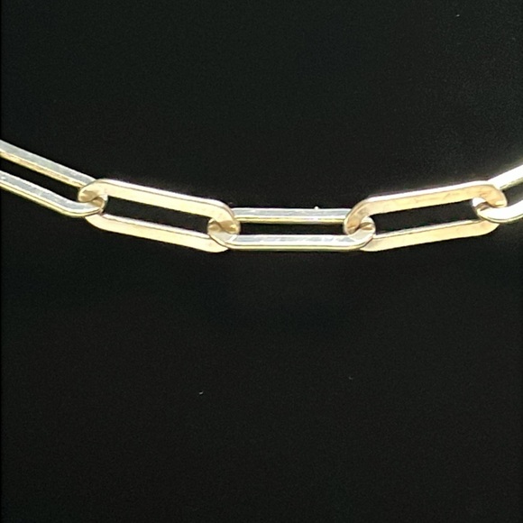 Paolo Romeo Made in Italy Sterling Silver paper clip necklace, 15-16 inches - Picture 2 of 16